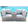 thumbnail image 3 of Living Source International 3-Piece Wicker Seating Group with Cushion in Gray, 3 of 3