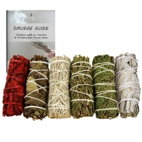 SOUL STICKS Organic Smudge Stick Gift Set 6 Pack Dragons Blood, Black Sage, Rosemary, Eucalyptus, Cedar, Blue Sage. Sustainably Harvested, 4 Bulk Sage Bundles for Cleansing, Meditation &...