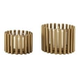 thumbnail image 2 of Danya B. Pela Pillar Ring Warm Gold Midcentury Modern Votive Hurricane Candle Holders - Set of 2, 2 of 8