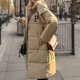 thumbnail image 4 of Chaqueta y abrigos casuales con capucha de manga larga para mujer, moda, con cremallera, manga larga, largo medio, hasta la rodilla, de algodón grueso para invierno, abrigo para mujer, 4 of 6