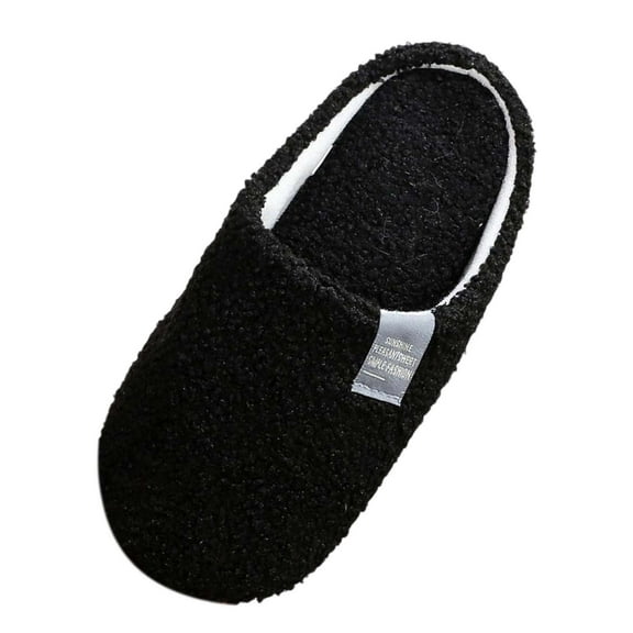 Women Men House Warm Soft Plush Flop Slippers Flip On Shoes Slippers Men's Slipper Wide Slippers