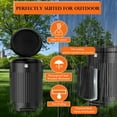 thumbnail image 4 of Dog Poop Trash Can Outside, 12L/3.1Gal Metal Dog Waste Trash Can with Lid, Foot Pedal, Waste Container with 40 Bags, Pet Poop Bucket with Lid Soft Close for Pet, Round Black Can, 4 of 7