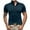 Blue, variant on ZVNAΖH Men's Quarter Zip Stand Up Collar Pullover Summer Casual Short Sleeve T-shirts Comfy Solid Daily Tops Active Tee