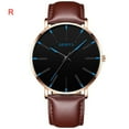 thumbnail image 1 of Reloj de cuarzo para mujer, relojes para parejas, relojes finos de moda para hombre y mujer, reloj de pulsera de cuarzo de malla de acero inoxidable para negocios., 1 of 2