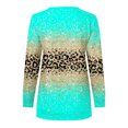 thumbnail image 5 of 2023 Chandail en Molleton de Mode pour Femmes 50 % de Rabais Liquidation Hauts pour Femmes Automne Manches Longues Chandail Ample Chemise Habillée Décontractée Dames Chandails en Molleton à Rayures Col Rond, 5 of 5
