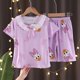 thumbnail image 1 of Frozen Elsa Summer Girls Pijamas Ropa de manga corta para niños Fragancia pequeña Small Middle Big Children Baby Homewear Set8 95-105CM Gao Jinjia LED, 1 of 2