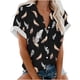 thumbnail image 1 of Blusa con estampado floral de manga corta con cuello en V para mujer OAVQHLG3B Store  lin121212, 1 of 4