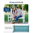 thumbnail image 4 of Stoog Outdoor Bench, 2-Person Park Garden Bench with Armrest, Loveseat Porch Chair with 800 lbs Capacity, HIPS All-Weather for Patio Porch Backyard, White, 4 of 8