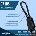 thumbnail image 5 of LuckyStraps 6-Pack 60" Adjustable Carabiner UV-Resistant Bungee Cords, 5 of 8