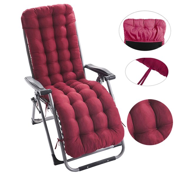 Muyoka Cojín para tumbona con funda para la cabeza y 6 líneas, portátil, para jardín, patio, cama acolchada gruesa, sillón reclinable y funda para asiento de silla para viajes, vacaciones, playa, inte Muyoka Hogar