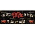 thumbnail image 2 of Pela Studio 18x10 Gold Ornate Wood Framed with Double Matting Museum Art Print Titled - The Best BBQ in Town, 2 of 4