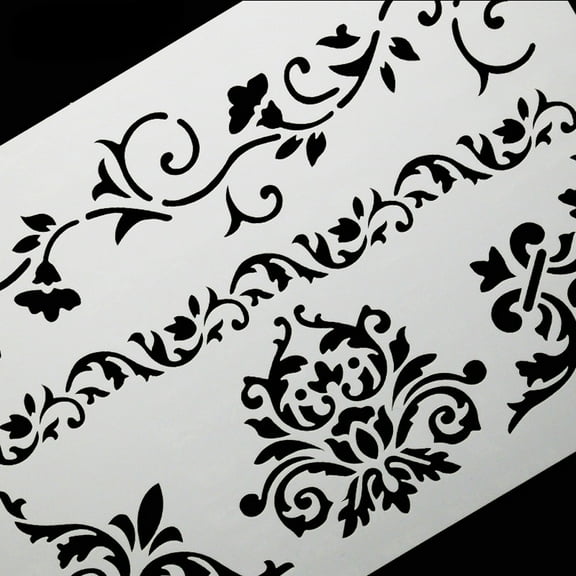 Clearance! Fdelink Painting Mold Soft Plastic Reusable Template Stencil Spray Paint Mold Wall Furniture Decor White