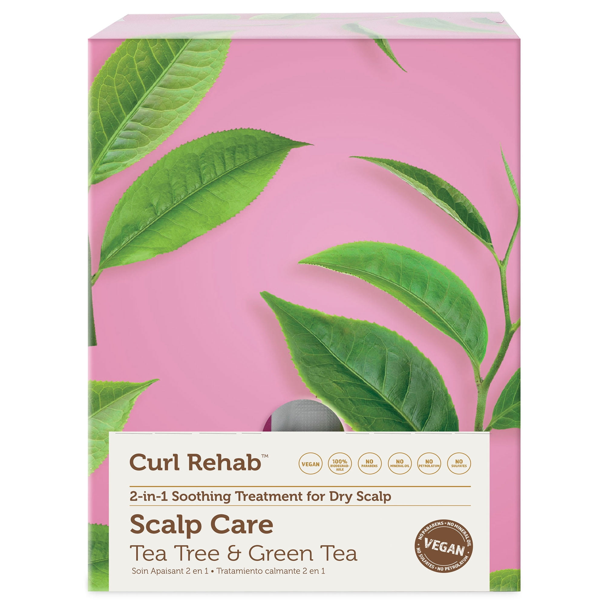 Curl Rehab: Scalp Recovery Dual Treatment Packette - Tea Tree Oil & Green Tea packette for scalp recovery 4.8 Oz