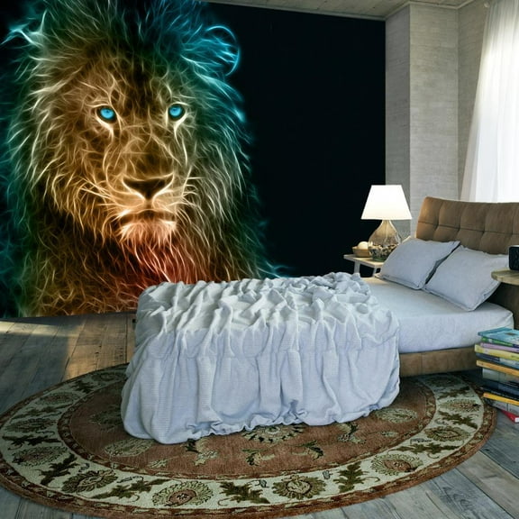 Tiptophomedecor Animal Wallpaper Wall Mural - Abstract Lion