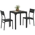 thumbnail image 1 of HOMCOM Ensemble de Table à Manger pour 2, Table de Cuisine Carrée et Chaises Noir, 1 of 10
