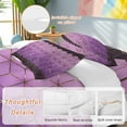 thumbnail image 4 of Abstract Stereo Cube Full Size Comforter Set, Modern Gradient Black Purple Comb Grid Cubes Bedding for All Seasons, 4 Pcs Bed Set, 1Quiltcover (86"x86") ,1Sheet(80"x116"), 2Pillowcases (30"x20"), 4 of 9