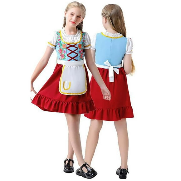 EnJoCho Toddler Girls Be𝖾r Bartender Dress - German 𝖢arnival Halloween Outfit with Pretend Play Accessories