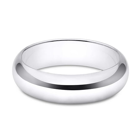 - Sterling Silver Wedding Band 6mm Men or Women Bridal Ring Size 15 | Polished Finish | Tarnish Resistant