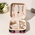 thumbnail image 6 of Pink Monkey Travel Portable Square Jewelry Display Necklace Organizer Storage Box, 6 of 6