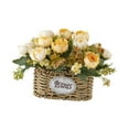 thumbnail image 3 of Flores artificiales con cubierta central decoración del hogar suministros de fiesta de regalo decoración de escritorio para la oficina de bodas Amarillo, 3 of 8
