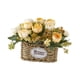 thumbnail image 3 of Flores artificiales con cesta para centro de mesa, decoración del hogar, regalo, suministros para fiestas Amarillo, 3 of 9