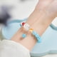 thumbnail image 2 of Pulsera de plata de ley S925 con forma de gato y aguamarina para mujer, 2 of 2