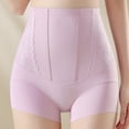 thumbnail image 2 of HVOBTTY Women's Plus Size High Waisted Briefs Panties High Waist Breathable Crotch Boyshort Brief Purple, L, 2 of 5
