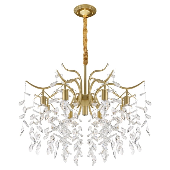 TFCFL Modern Luxury Large Crystal Chandeliers LED Ceiling Light Fixtures Pendant Lamp Adjustable Chain