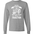 thumbnail image 3 of Inktastic Old Man Tractor Long Sleeve T-Shirt, 3 of 5