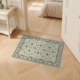 thumbnail image 2 of ODIKA 2'x3' Ultra-Soft Accent Mat, Foyer Boho Faded Vintage Ornamental Framing Border Entryway Beige None Washable, Bare feet friendly, Easy Care Indoor rug for Bedside, Footrest, 2 of 7