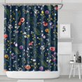 thumbnail image 2 of Spring Wildflowers Shower Curtain - Fresh Meadow Blooms and Butterflies, 72x84 Inches, 2 of 5