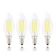 thumbnail image 1 of Lamsky E14 Bombilla Led Con Forma De Vela De Filamento E14, Base Europea, Luz Diurna, 6000 K, 600 Lm, Equivalente A 60 W, C35, Cristal Transparente, Forma De Torpedo, Tapa De Bala, No Regulable (Paque, 1 of 5