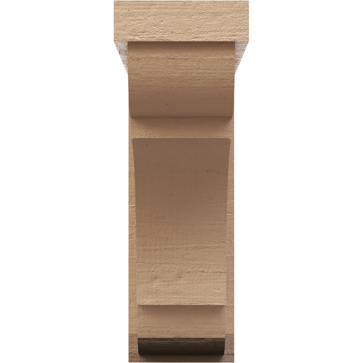 5"W x 10"D x 15"H Classic Bryant Rough Cedar Woodgrain TimberThane Corbel, Primed Tan