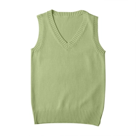 JJHGVB Sweater Vest Women Fall Sweaters for Women Thermal Sweater for Women Womens Sweater Sweaters for Women Trendy Women Sweaters Vests for Women Green 1 S