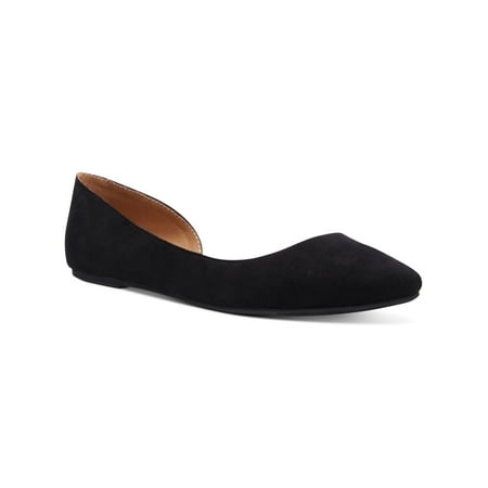 

Wild Pair Womens Mabel Faux Suede D Orsay Ballet Flats Black 6.5 Medium (B M)