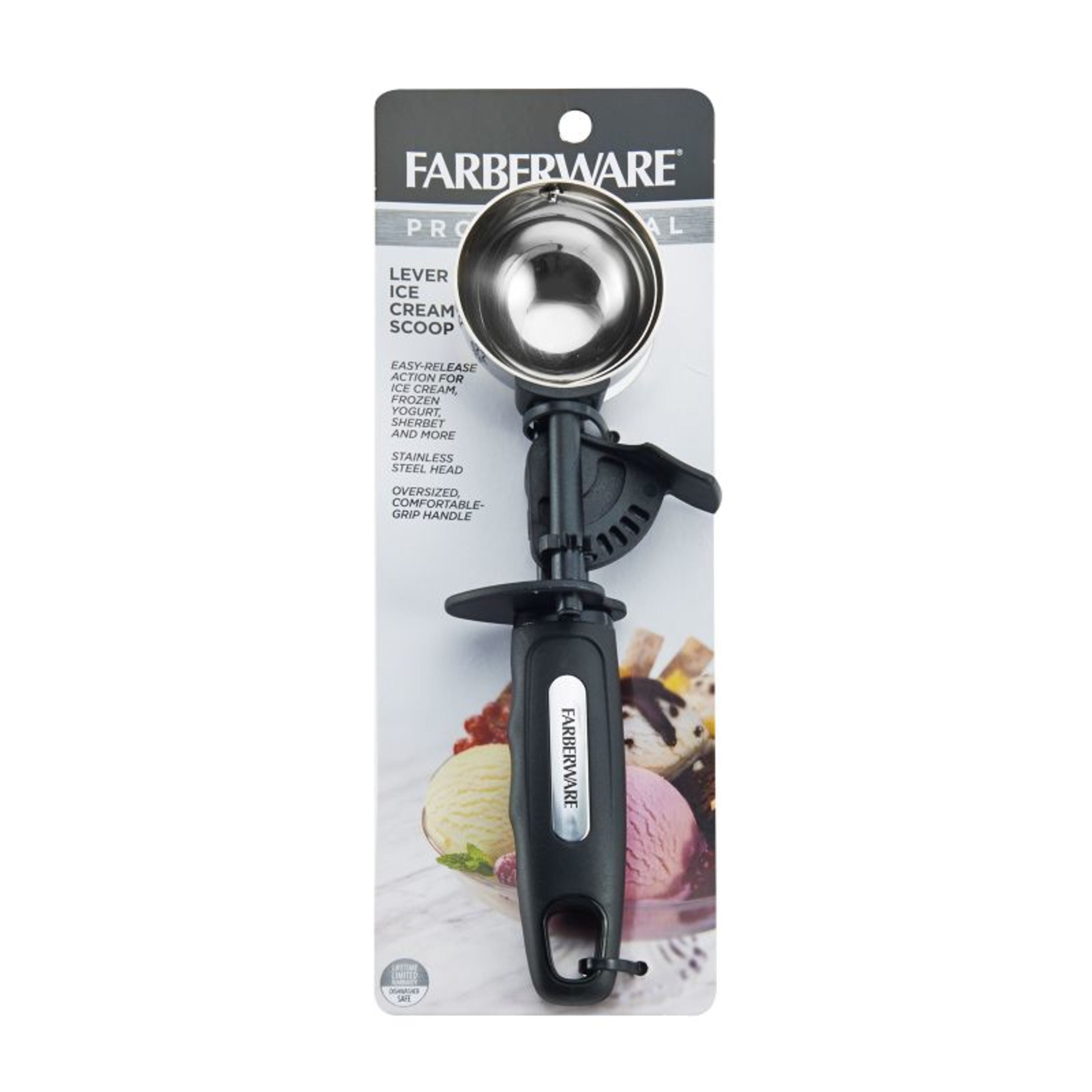 (2 pack) Farberware Professional Old Fashion Ice Cream Scoop in Black