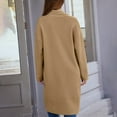 thumbnail image 6 of Baberdicy Cardigan Sweater Women's Autumn and Winter Solid Color Fashionable Thin Lapel Long Woolen Coat Casual Cardigan Women's Cardigans Coffee, 6 of 8