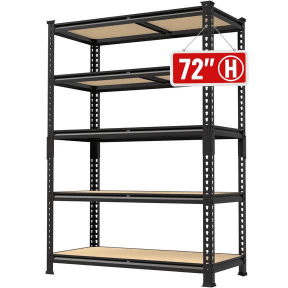 TrumanPick Storage Shelves 5 Tier Garage Shelving Units Metal Heavy Duty Adjustable Shelf Rack 36"W x 12"D x 72"H for Warehouse Pantry Closet