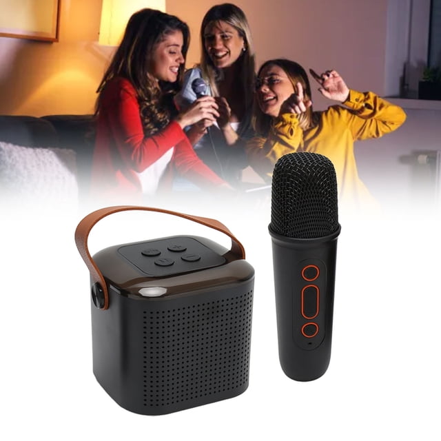 Karaoke Machine With Microphone, Y1 Bass Treble BT Speaker With RGB Light, 6W Karaoke Speaker Supports Memory Card Playback, Covers Wide Range For Party Wedding