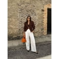 thumbnail image 4 of Suéter de punto con botones para mujer, Jersey elegante de manga larga con cuello en V, holgado y cálido, ropa de calle alta para otoño, 2024, 4 of 5