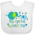 thumbnail image 3 of Inktastic My Nonna Loves Me Cute Elephants Boys or Girls Baby Bib, 3 of 4