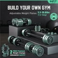 thumbnail image 2 of IMFIT AIO Weight Adjustable Dumbbells (1.65 to 30 lbs) | Dumbbells, Barbells, Kettlebells, Push-Up Bars, Weight Plates for Full-Body Workout | Premium Weight set for Home Gym Fitness, 2 of 10