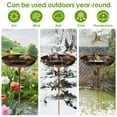 thumbnail image 2 of Wekvgz Bird Bath 32 Inches Sturdy Iron Garden Birdbath for Outside Vintage Standing Bird Bath Bowl for Outdoor Garden Patio Yard Lawn, 2 of 13