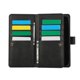thumbnail image 3 of For iPhone 16 Plus Case Split Leather Magnetic Wallet Phone Protector with Wrist Strap - Black, 3 of 5