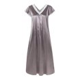 thumbnail image 2 of Drppepioner Pyjama d'Intérieur pour Femmes à Manches Courtes, Col en V, Longue Robe de Nuit, Tenue de Sommeil, 2 of 2