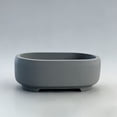 thumbnail image 2 of Small Planter Pot, Shallow Plant Pot, Succulent Planter, 6 Inch Plant Pot, 6X3.5X2 Inch Low-Profile Oval Matte Gray Design for Tabletop Desktop Home Planting of Small Houseplants,, 2 of 7