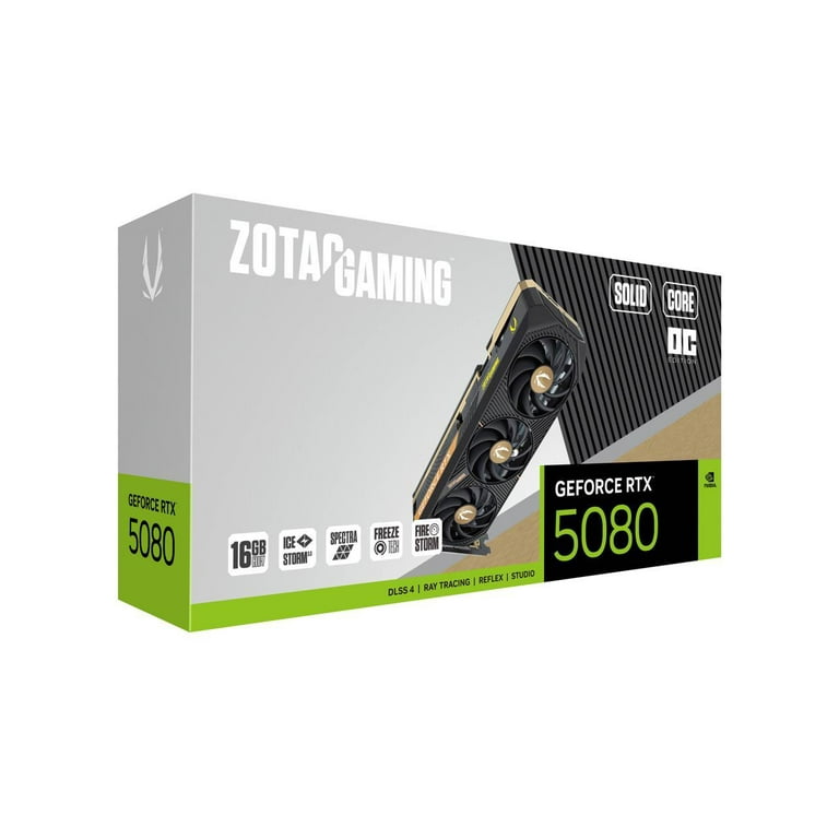 ZOTAC SOLID CORE OC GeForce RTX 5080 16GB 256-Bit GDDR7 DLSS 4.0