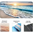 thumbnail image 3 of 4-in-1 Large Gaming Mouse Pad, Keyboard Wrist Rest Pad & Wrist Support Mousepad Set, Extended Desk Pad Waterproof Desk Mat for Home Office Study Game-Beach, 3 of 6