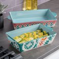 thumbnail image 6 of Spice by Tia Mowry - Savory Saffron Green 2PC Stoneware Bakeware Set, 6 of 8
