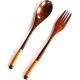 thumbnail image 2 of Utensilios de madera Faym para comer Juego de cucharas y tenedores de madera Vajilla de cocina Vajilla Cubiertos Cubiertos de madera natural ecológicos Juego de utensilios de cena de madera, 4, 2 of 6